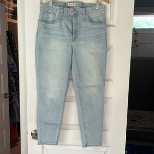 Madewell 9” mid rise skinny crop light wash
